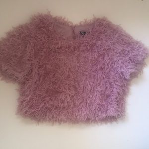 light purple crop top